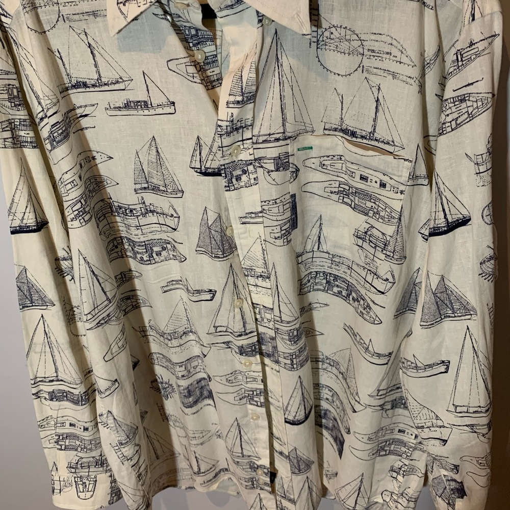 Tommy Hilfiger Boat Printed Button Up - Picture 4 of 6